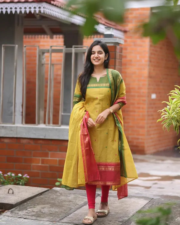PREMIUM KANCHI COTTON SUIT SET