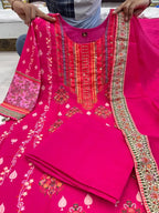 PREMIUM RESHMI PINK SUIT SET