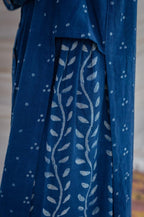 Blue Cotton Shirt Style Kurta Palazzo Co-Ord Set for Women