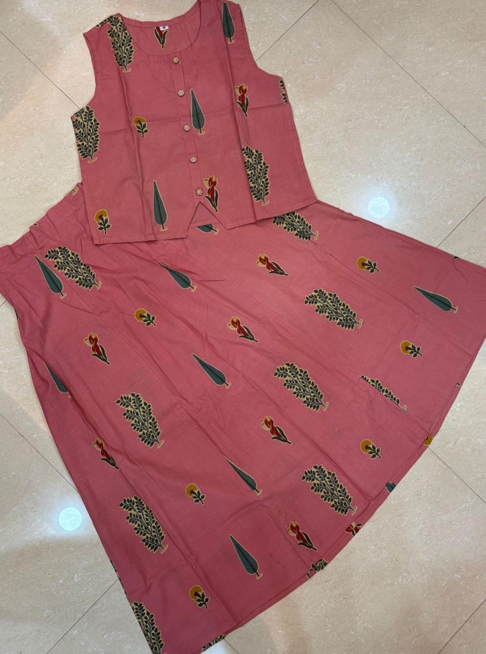 Women’s Rose Pink Tiered Cotton Maxi Dress | Elegant Summer Ethnic Wear