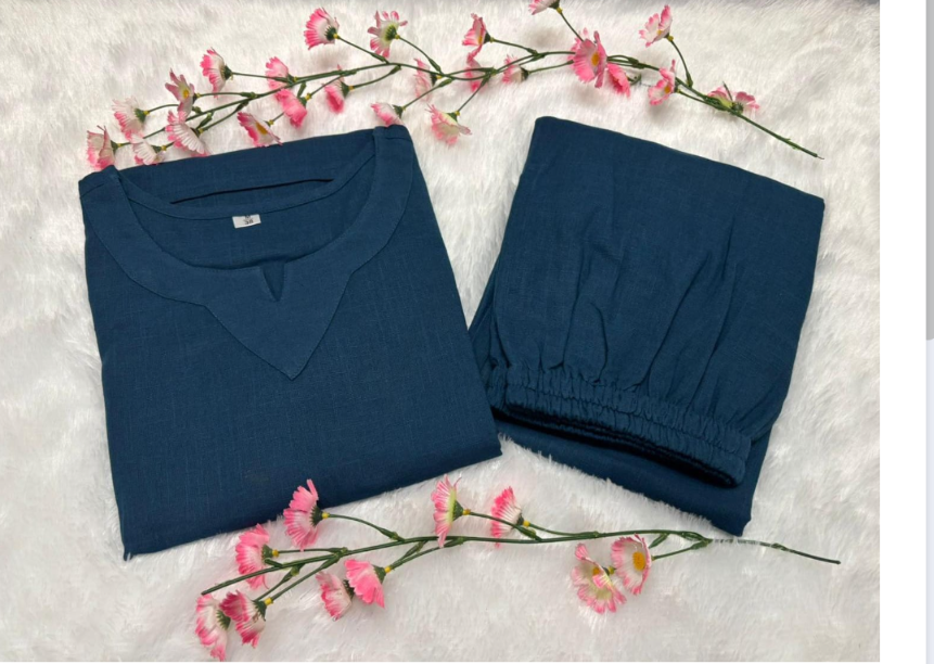 Elegant Cotton Slub Co-ord Set
