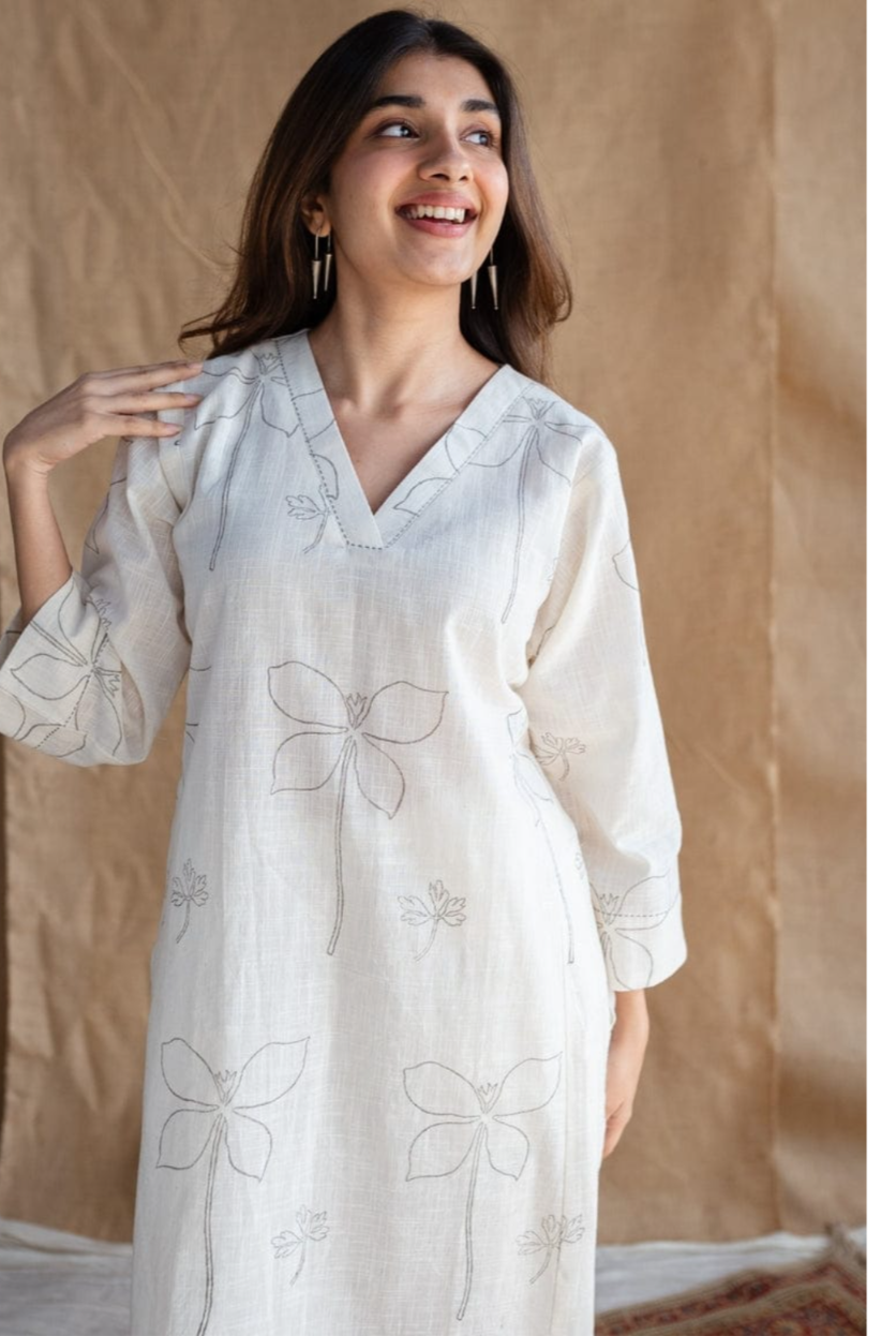 Simple Yet Elegant Pure Cotton Kurti & Palazzo Set-Perfect For Day Events