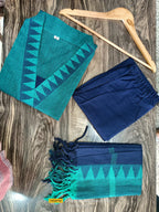 Premium Teal Blue Cotton Kurta Pant Dupatta Set for Women | Elegant Ethnic Wear Co-ord Set