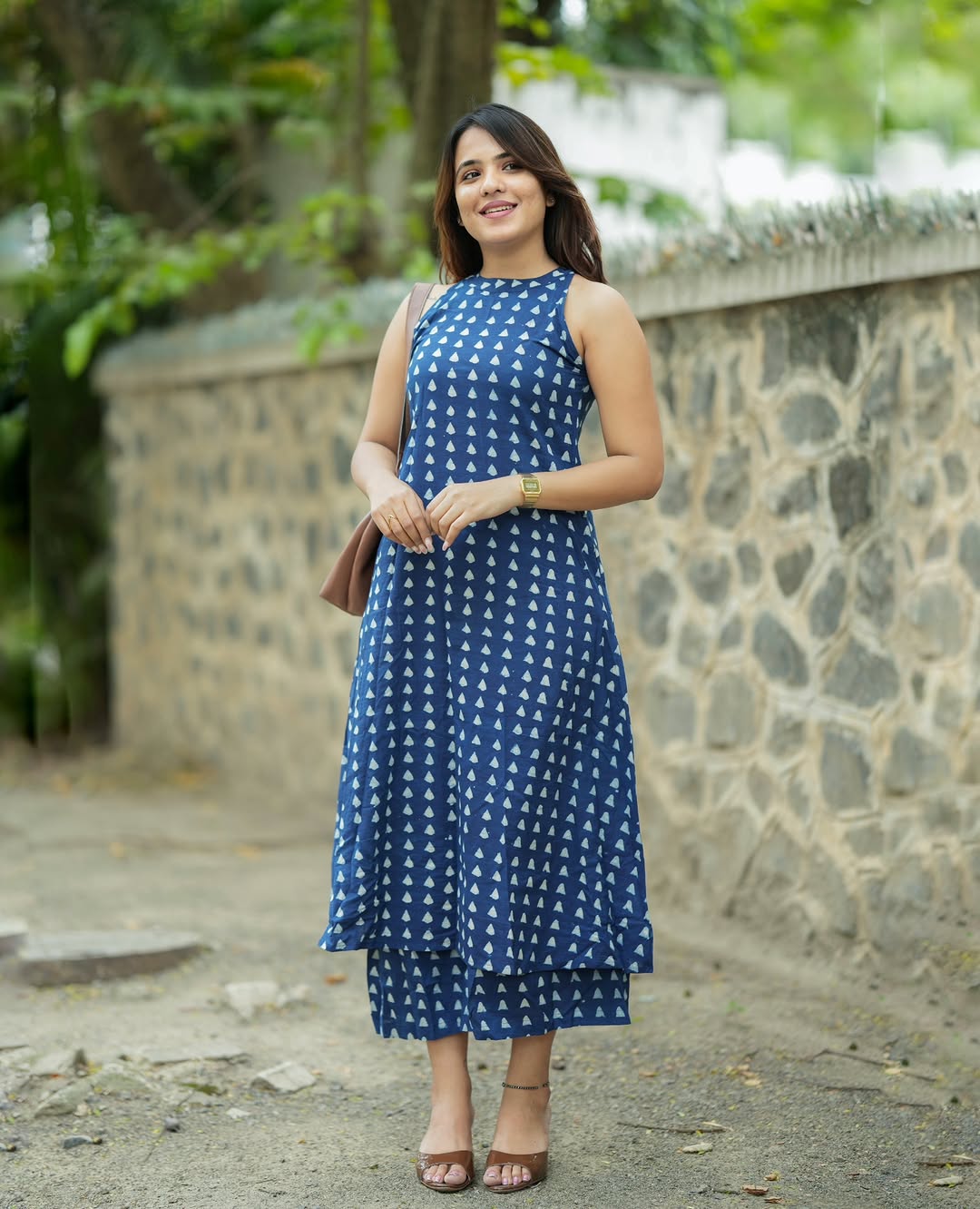 Women’s Cotton Printed Maxi Dress | Elegant Casual Summer Wear
