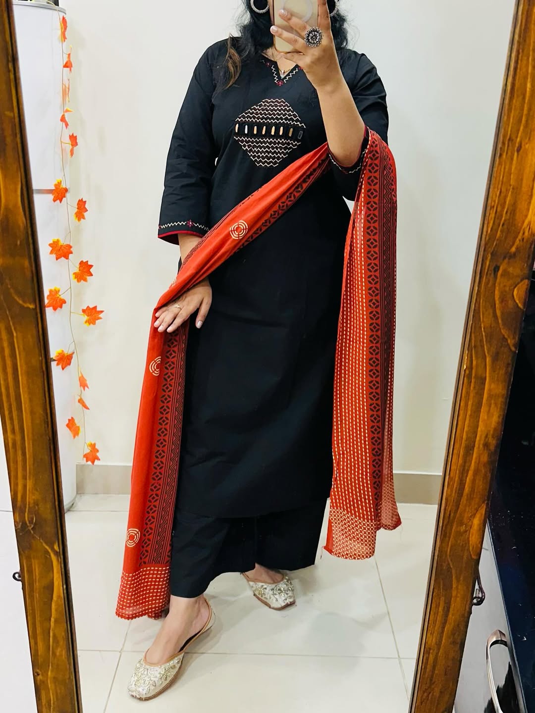 Premium black Pure Fine Cotton Kurti Set 💖