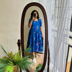 Premium Blue 💙 Cotton Midi Dress 🌟