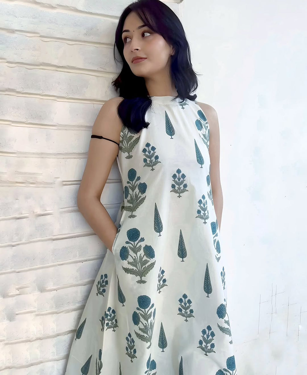 Chic Floral Hand-Block Print Cotton Flex Co-ord Set