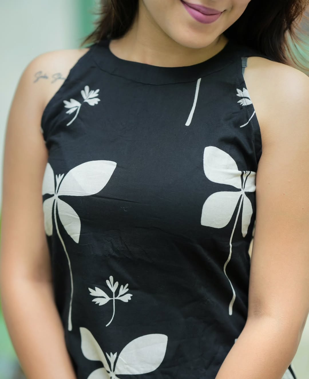 Women’s Black Floral Printed Co-Ord Set | Elegant Casual Ethnic Wear