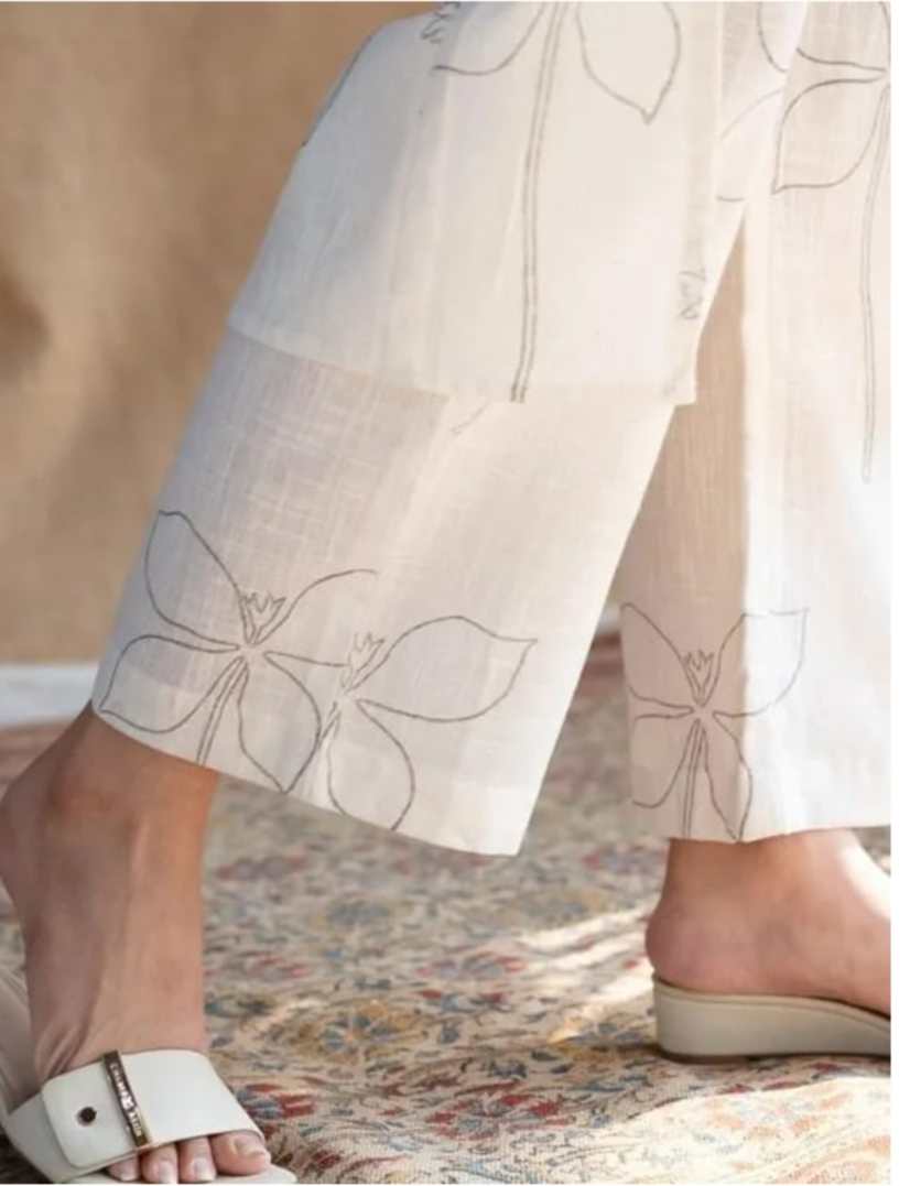 Simple Yet Elegant Pure Cotton Kurti & Palazzo Set-Perfect For Day Events