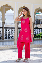 Premium Handwork Pearl & Dori Embroidered Kurti Set