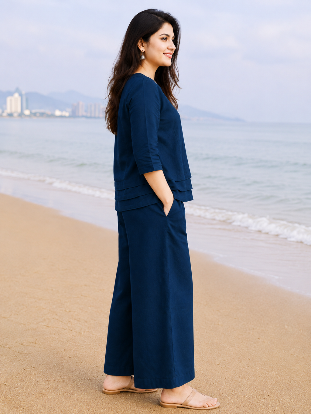 Elegant Cotton Slub Co-ord Set