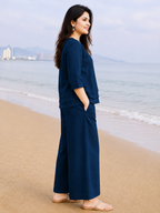 Elegant Cotton Slub Co-ord Set