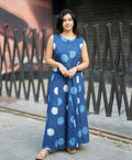 Indigo Women's Premium Cotton Sleeveless Top and Skirt Set