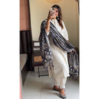 Handloom Khadi Kantha Kurta Set 🖤