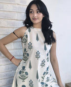 Chic Floral Hand-Block Print Cotton Flex Co-ord Set
