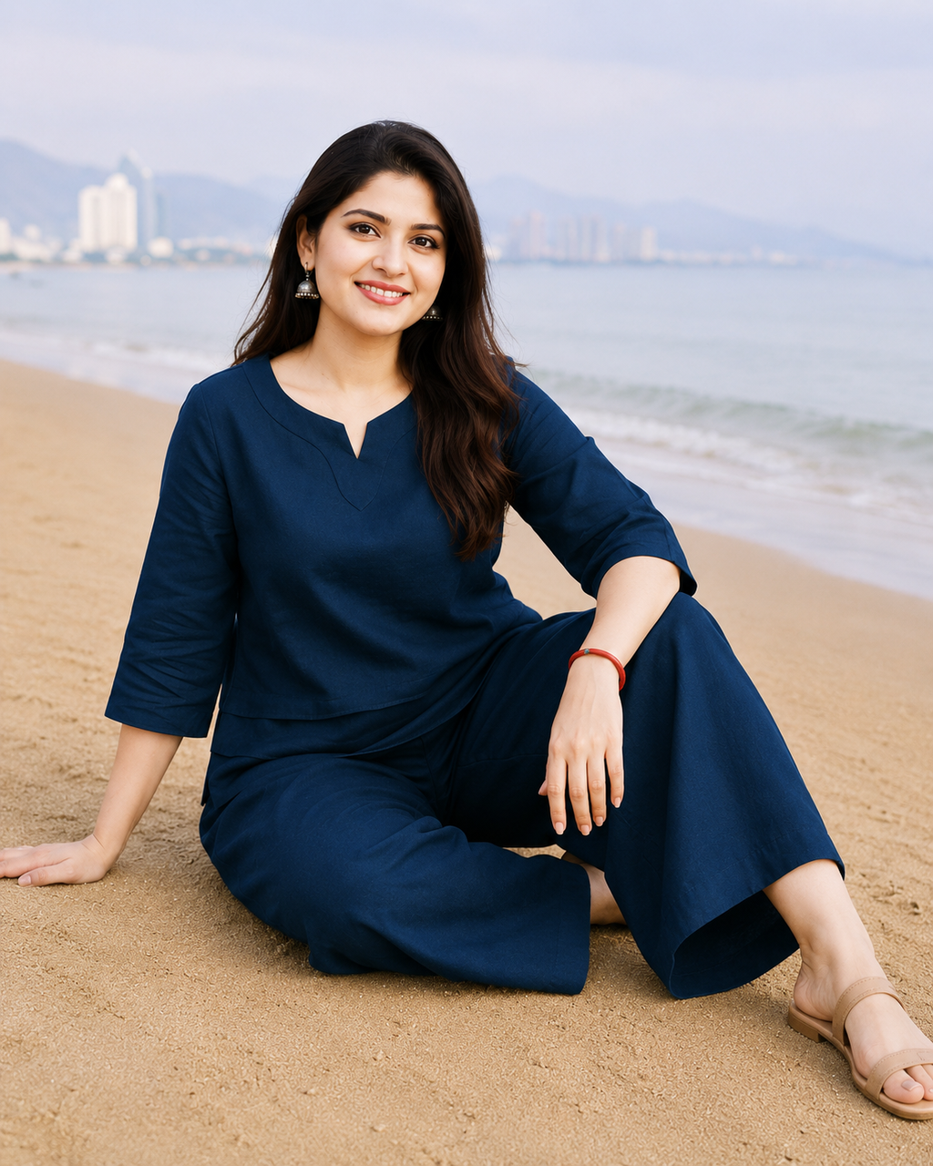 Elegant Cotton Slub Co-ord Set