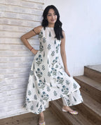 Chic Floral Hand-Block Print Cotton Flex Co-ord Set