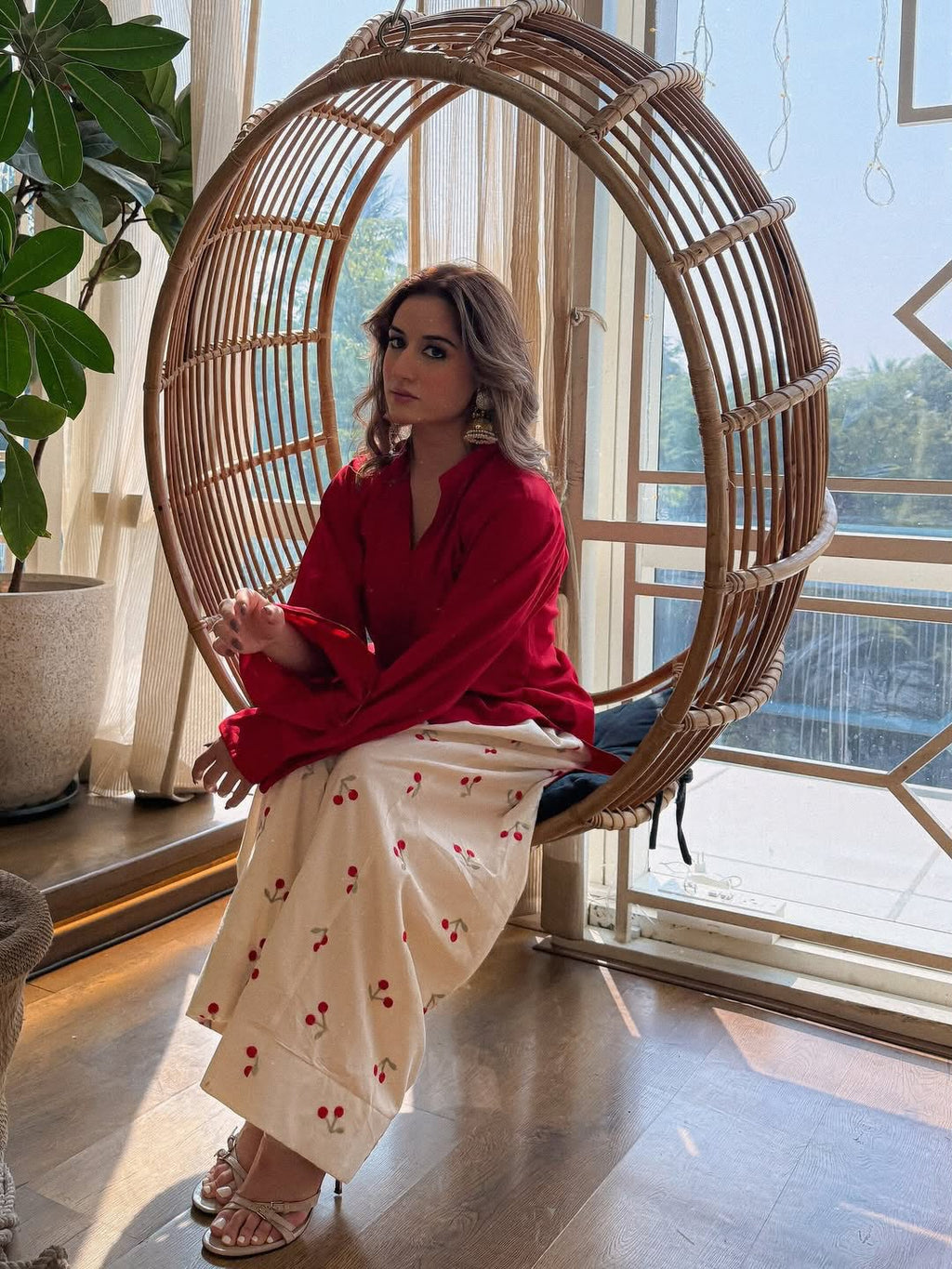 Elegant Farsi Embroidered Co-ord Set for Women | Premium Cotton | Festive & Casual Wear