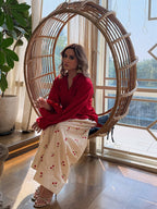 Elegant Farsi Embroidered Co-ord Set for Women | Premium Cotton | Festive & Casual Wear