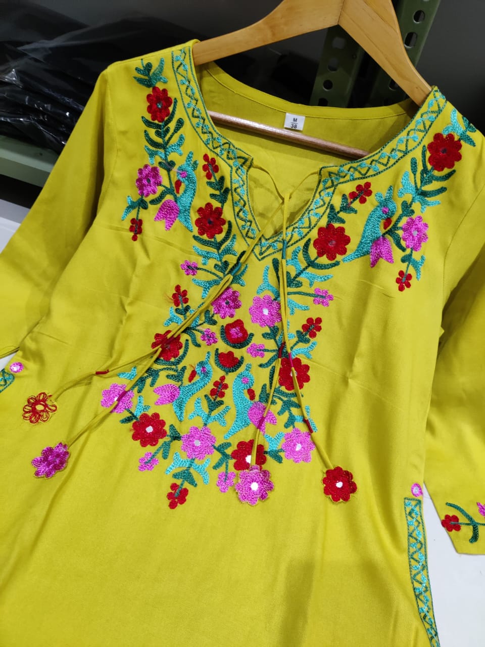 Elegant Green Floral Embroidered Co-ord Set