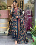 Green Women’s Floral Printed Kurta Pant Dupatta Set