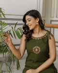 PremiumMehndi  Floral Cotton Flex Kurti Palazzo Set 🌸
