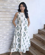 Chic Floral Hand-Block Print Cotton Flex Co-ord Set