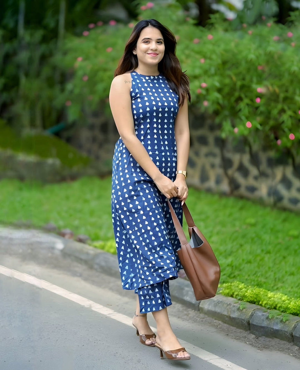 Women’s Cotton Printed Maxi Dress | Elegant Casual Summer Wear