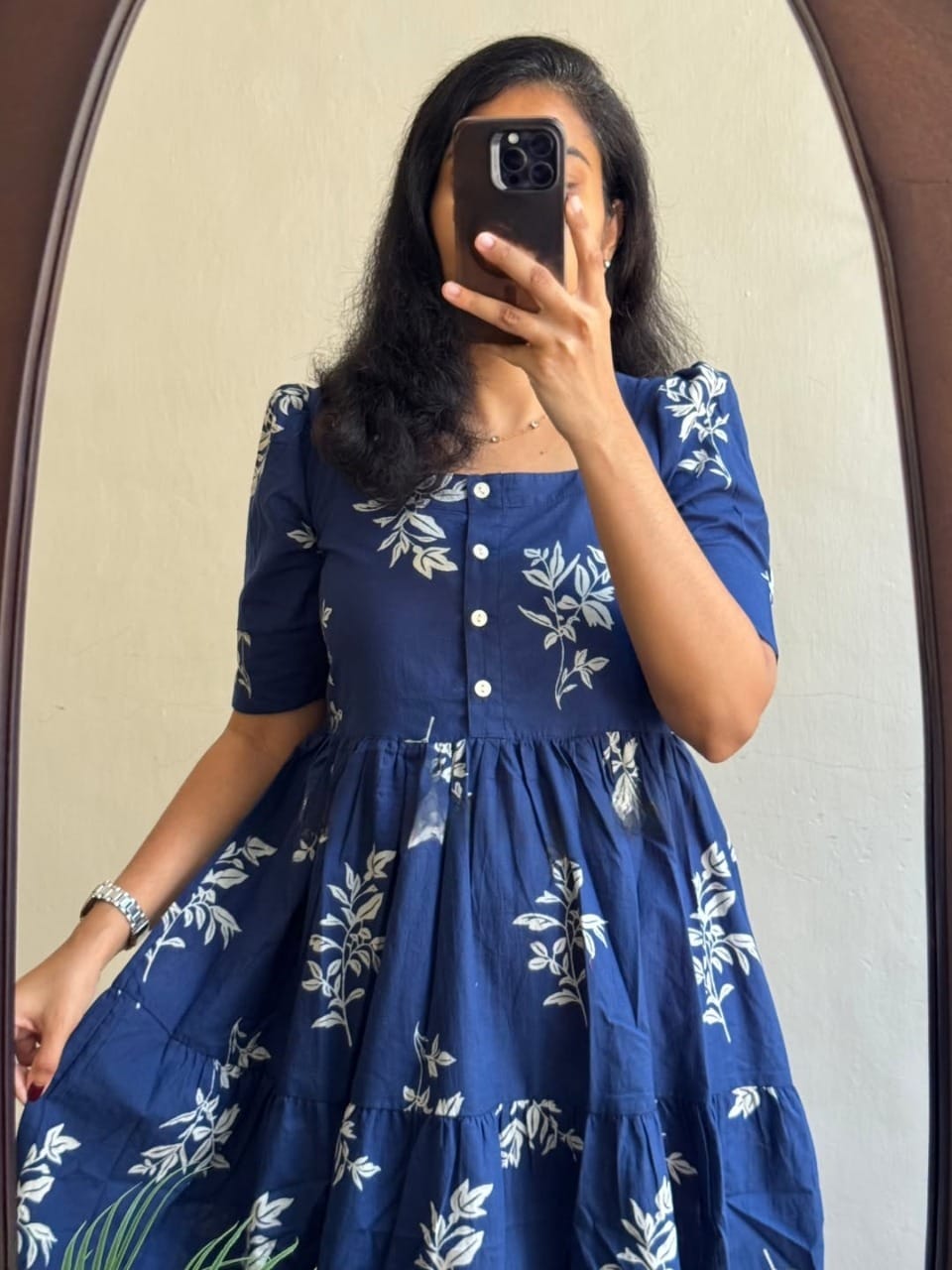 Deak Blue Premium Cotton Midi Dress 🌟