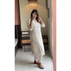 Handloom Khadi Kantha Kurta Set 🖤